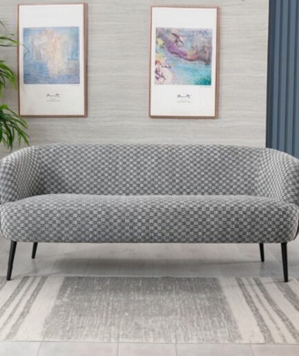 Fauteuil plissé gris chiné