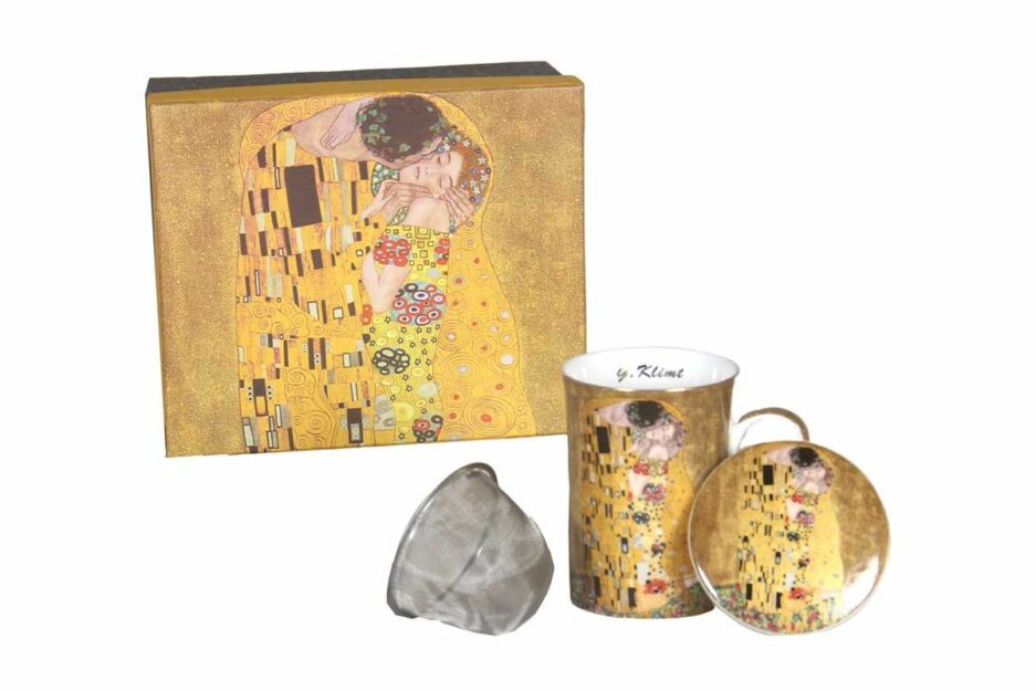 Tisanière + filtre Le Baiser d'après Klimt