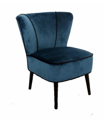 Fauteuil Gatsby bleu canard uni